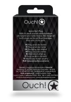 Shots Ouch! Herz Edelstein Anal Plug Schwarz Lila klein 2,7 cm