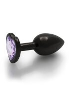 Shots Ouch! Herz Edelstein Anal Plug Schwarz Lila klein 2,7 cm