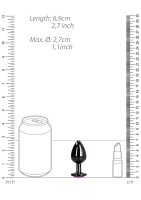 Shots Ouch! Herz Edelstein Anal Plug Schwarz Lila klein 2,7 cm