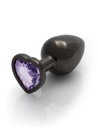 Shots Ouch! Heart Gemstone Anal Plug Black Purple medium...