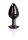 Shots Ouch! Herz Edelstein Anal Plug Schwarz Lila mittel 3,4 cm