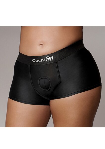 Shots Ouch! Vibrating strap-on boxer shorts XL/XXL