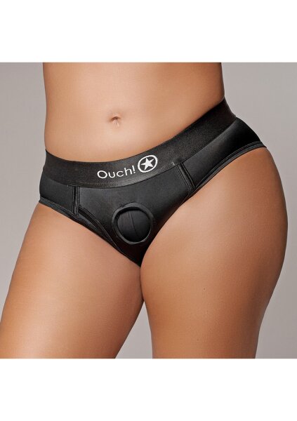 Shots Ouch! Vibrating strap-on high-cut briefs XL/XXL