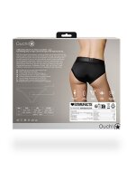 Shots Ouch! Vibrating strap-on high-cut briefs XS/S