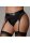 Shots Ouch! Vibrating strap on thong with adjustable garter belt XL/XXL