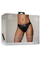 Shots Ouch! Vibrating strap-on thong with buckles at the...