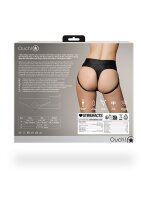 Shots Ouch! Vibrating strap-on thong with buckles at the back XS/S