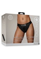 Shots Ouch! Vibrating open strap-on with buckles at the...