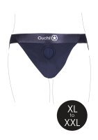 Shots Ouch! Vibrating open strap-on with buckles at the back XL/XXL