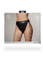 Shots Ouch! Vibrating open strap-on with buckles at the back XS/S