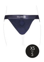 Shots Ouch! Vibrating open strap-on with buckles at the back XS/S