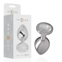 Intense metal butt plug size S Silver
