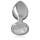 Intense metal butt plug size S Silver