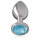 Intense metal butt plug size S Blue