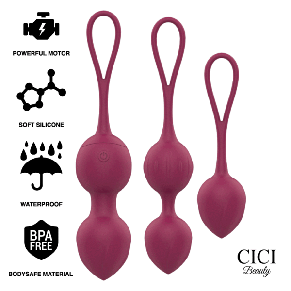Cici Beauty Premium 3 Silicone Vibrating Cone Beads