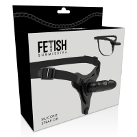 Fetish Submissive Silicone Strap-On Realistic - Black 15 cm