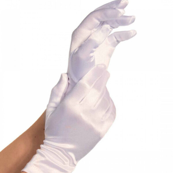 Leg Avenue Satin Gloves White OS