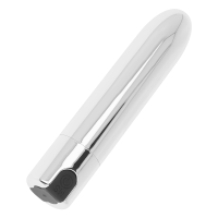 OHMAMA Vibrator sillber mit vibrierender Kugel 9.5 cm