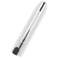 OHMAMA Vibrator sillber mit vibrierender Kugel 9.5 cm