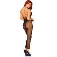 Leg Avenue Halter Dual Net Backless Dress One Size