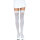 Leg Avenue Nylon Thigh Highs With Bow White / White - One Size