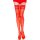 Leg Avenue Plus Size Sheer Stay Ups Red Plus Size