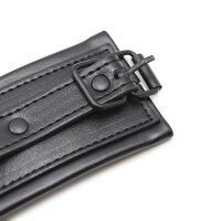 OHMAMA handcuffs with leather strap and black metal chain