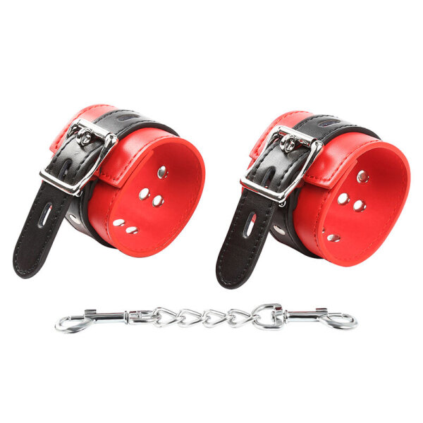 Ohmama Wrist cuffs with buckle red black
