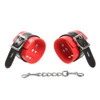 Ohmama Wrist cuffs with buckle red black