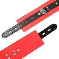 Ohmama Wrist cuffs with buckle red black