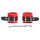 Ohmama Wrist cuffs with buckle red black