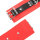 Ohmama Wrist cuffs with buckle red black