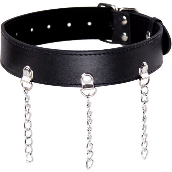 OHMAMA Halsband schwarz mit 3 Ketten