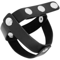 OHMAMA Hoden Käfig Leder Schwarz