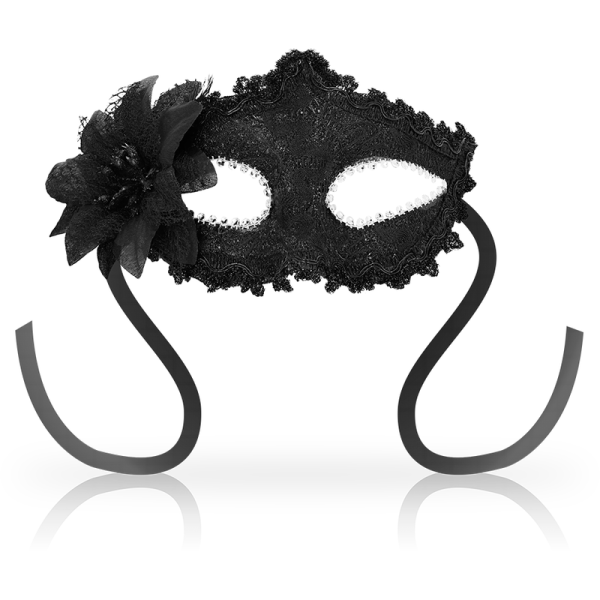 OHMAMA Venetian mask black with flower