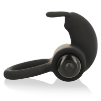 OHMAMA Vibrator cock ring with bunny black