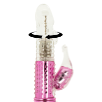 OHMAMA Vibrator rotierend mit Klitoris Stimulator pink