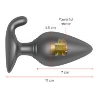 Ominder Vibrating Anal Plug Black - Free App