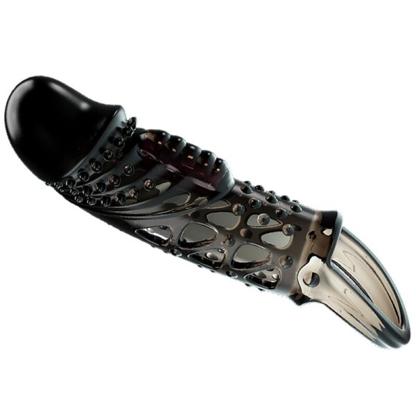 Pretty Love Cecelia penis sleeve with vibration black