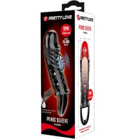 Pretty Love Cecelia penis sleeve with vibration black