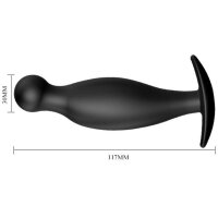 Pretty Love silicone anal plug extra stimulation black 3 cm