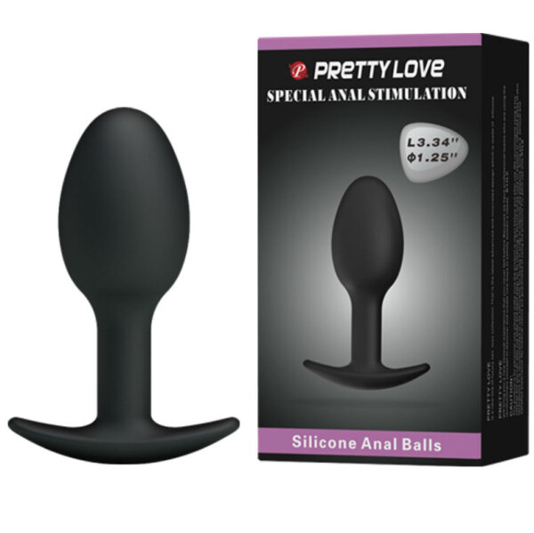 Pretty Love Silikon Anal Plug Anker-Design schwarz 3,2 cm