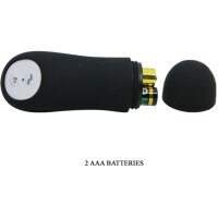 Pretty Love silicone anal plug penis design with 12 vibration black 3 cm