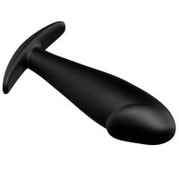 Pretty Love silicone anal plug penis design with 12 vibration black 3 cm