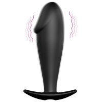 Pretty Love silicone anal plug penis design with 12 vibration black 3 cm