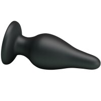 Pretty Love Silikon Anal Plug mit Saugnapf schwarz 5,5 cm