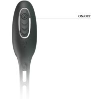 Pretty Love Anal Plug mit Vibration und Penis / Hoden Ring schwarz