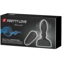 Pretty Love Marriel  Anal Plug aufblasbar mit12 Prostata Vibration schwarz