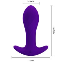 Pretty Love Anal Plug mit 12 Vibration lila