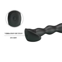 Pretty Love Anal Plug strukturiert mit 12 Prostata Vibration schwarz